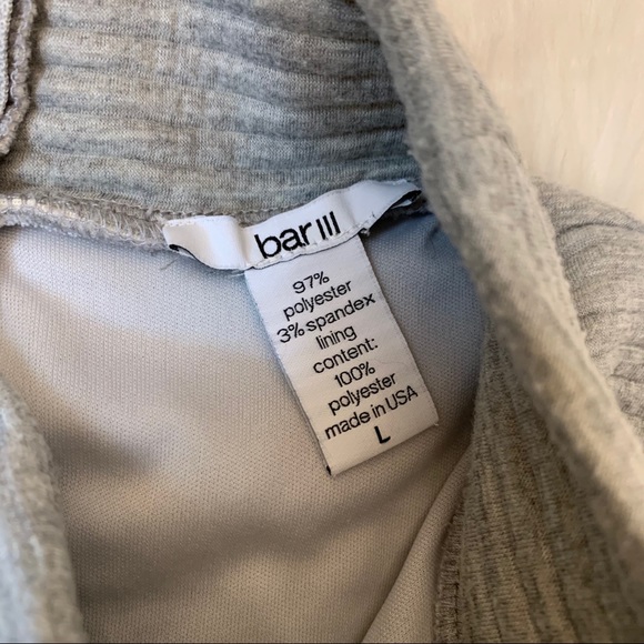 BARIII gray ribbed sleeveless mockneck dress Large - Picture 5 of 7